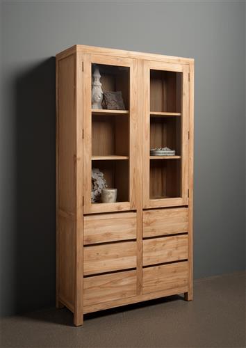 Teak vitrinekast Trendy 100 cm