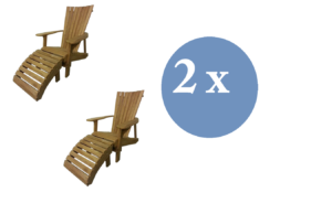Adirondack Teak Bear Chair set van 2