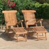 Teak Deckchair VIP set van 2