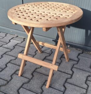 q7w2e9r4t1z.online Tuin bijzet klaptafeltje rond met gat 50 cm
