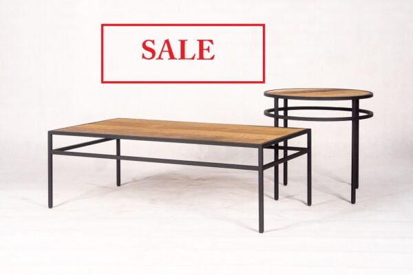 Banjar salontafel set van 2 Metal Teak
