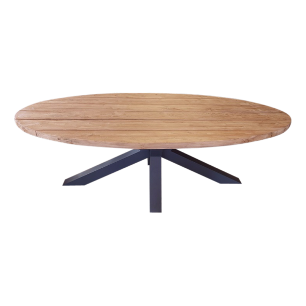 Ovale Teak Tuintafel Robuust 240 * 120 cm
