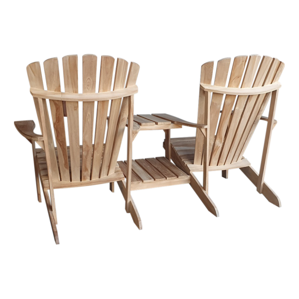 Bearchair Tuinbank Teak met Tafeltje los te koppelen