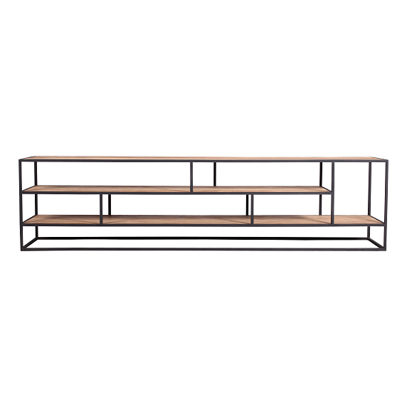 Banjar TV Meubel Metal Teak Open 200cm