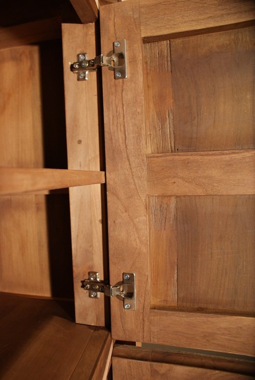 Teak shopcabinet Bogor 2 deurs