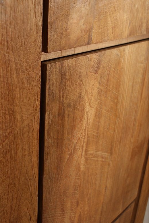 Teak shopcabinet Bogor 2 deurs