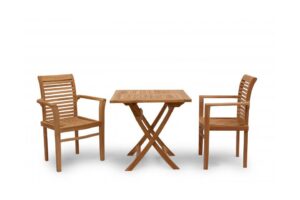 q7w2e9r4t1z.online Tuinset Klaptafel 70x70 met 2 Stapelstoel Langkawi