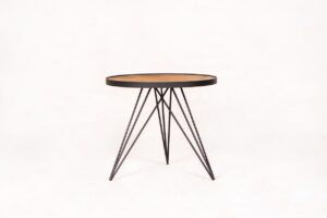 Metal Teak bijzettafel Corfu rond 50cm