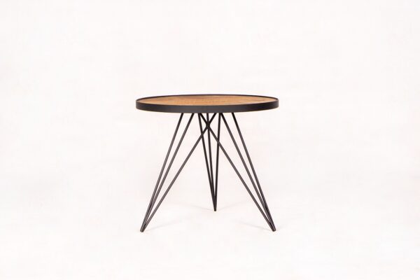 Metal Teak bijzettafel Corfu rond 50cm