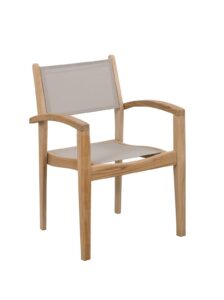 Exotan Caldo Teak stapelstoel taupe