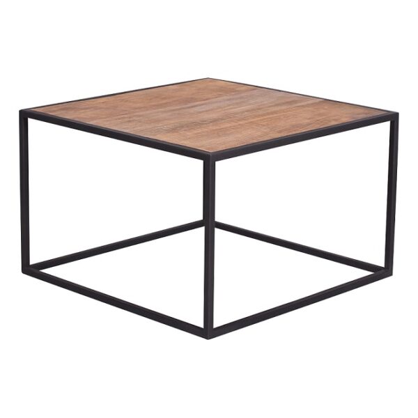 Metal teak bijzettafel Banjar 55 cm