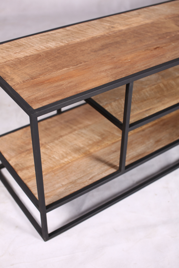 Metal teak tv meubel Banjar open 200 cm