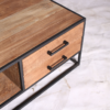 Metal teak salontafel Banjar 100 cm vierkant