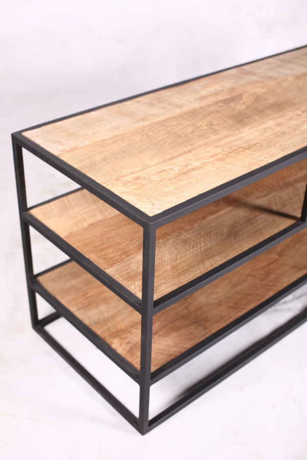 Metal teak tv meubel Banjar open 150 cm