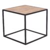 Metal teak bijzettafel Banjar 45 cm