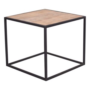 Metal teak bijzettafel Banjar 45 cm