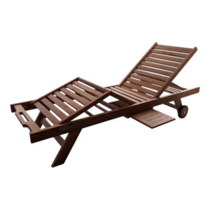 Teakhouten sunlounger luxe