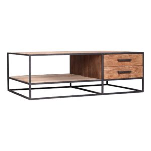 Metal teak salontafel Banjar 120 cm