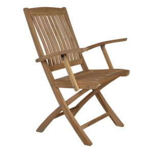 Teak klapstoel Bali met armleuning