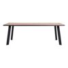 Metal teak eetkamertafel Banjar 200 cm