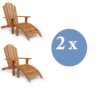 Teak Bearchair set van 2