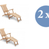 Teak Deckchair VIP set van 2
