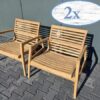 Malakka Teak Loungefauteuil Set van 2