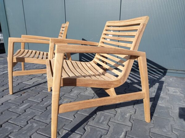 Malakka Teak Loungefauteuil Set van 2