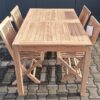 Summer Garden Teak Tuintafel Java 150 x 90 met 4 Texas klapstoelen