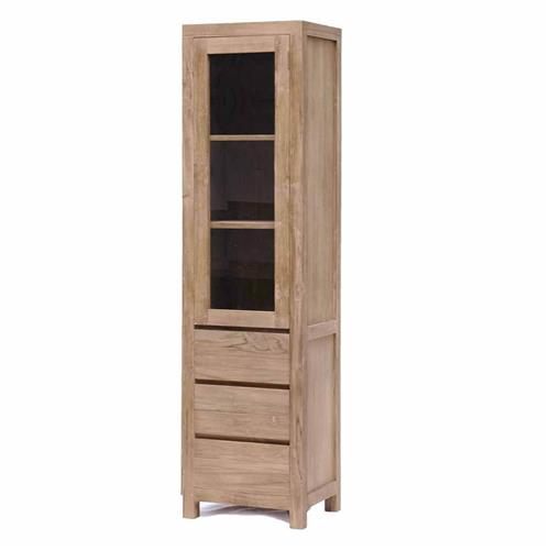 Teak vitrinekast Corona 50cm