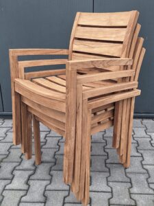 Harti Teak Tuin Stapelstoel set van 4